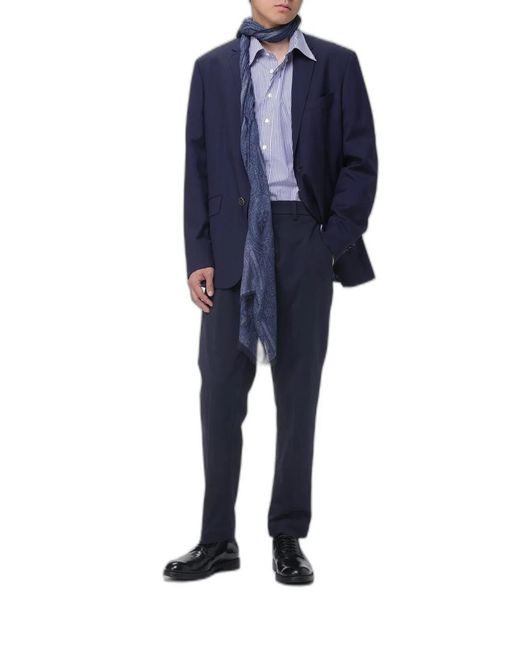 Etro Blue Scarf 68 X 200 Cm for men