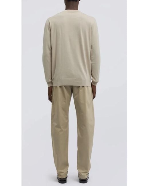 Aspesi White Light Crew Neck Sweater for men
