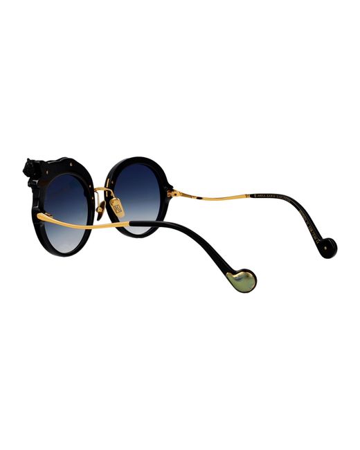 Anna Karin Karlsson Blue Crystal Acetate Sunglasses