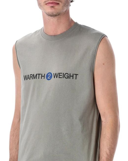 Roa Gray Warmth Sleeveless Organic Cotton Tee for men