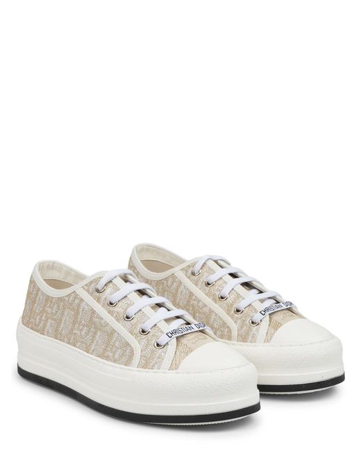 Dior White Dior Sneaker Con Motivo Logo