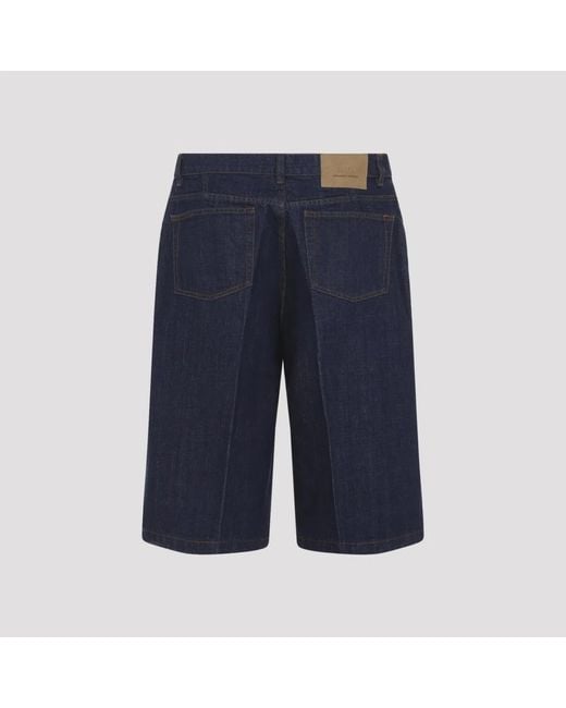 AMI Blue Loose Bermuda Shorts for men