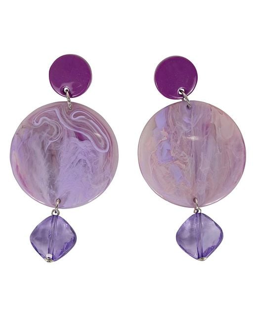 Emporio Armani Purple Earrings