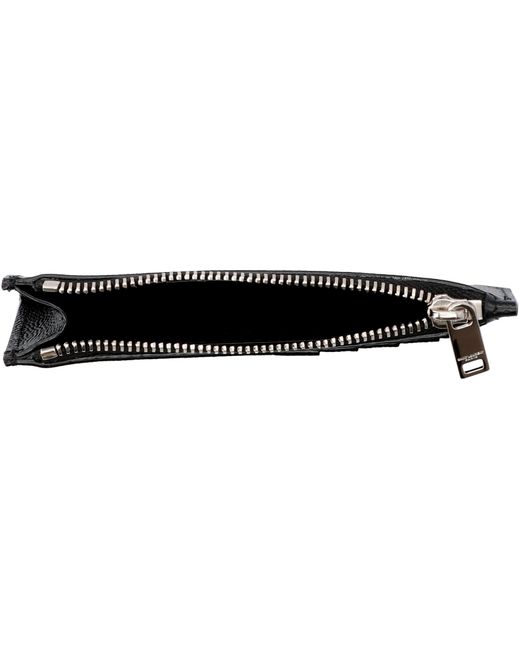 Saint Laurent Black Fragments Card Holder With Zip for men