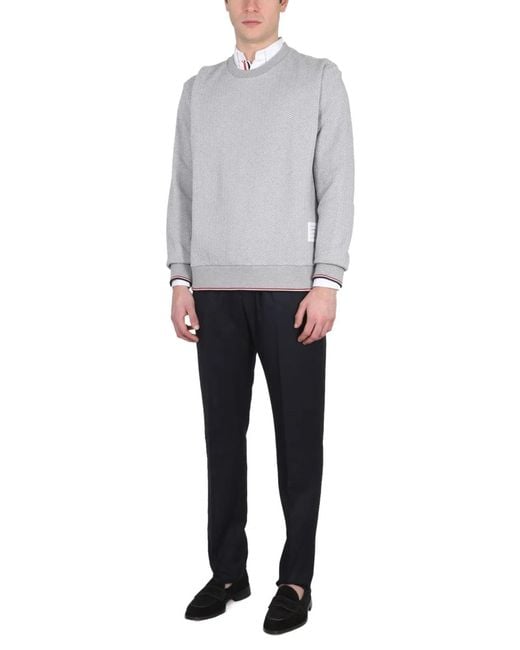 Thom Browne Gray Herringbone Jersey for men