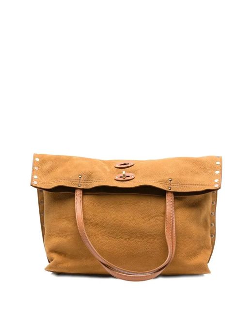 Zanellato Brown "A Spasso Jones" Medium Bag