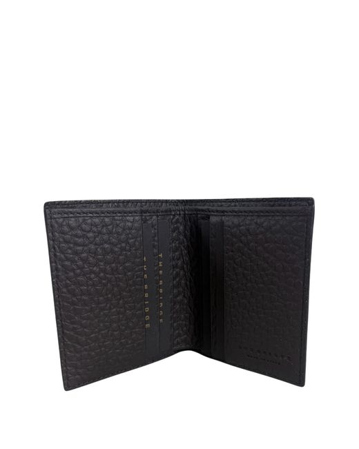 The Bridge Black Grained Leather Wallet