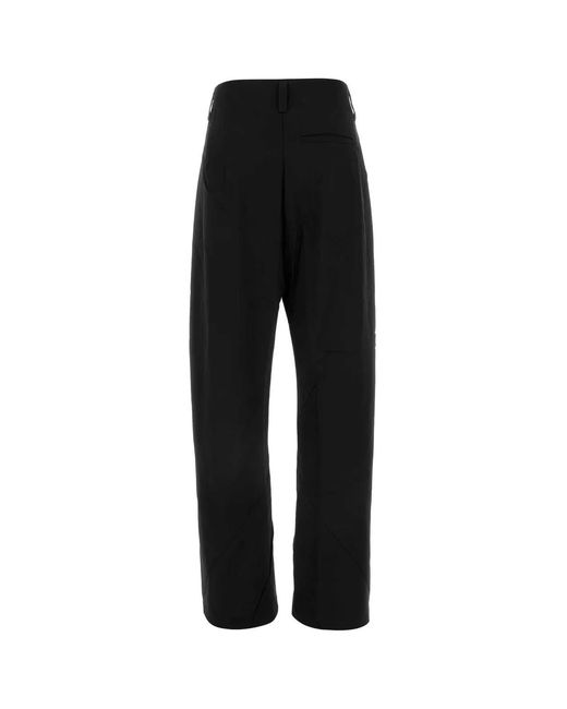 Kiko Kostadinov Black Stretch Wool Venari Wide-Leg Pant