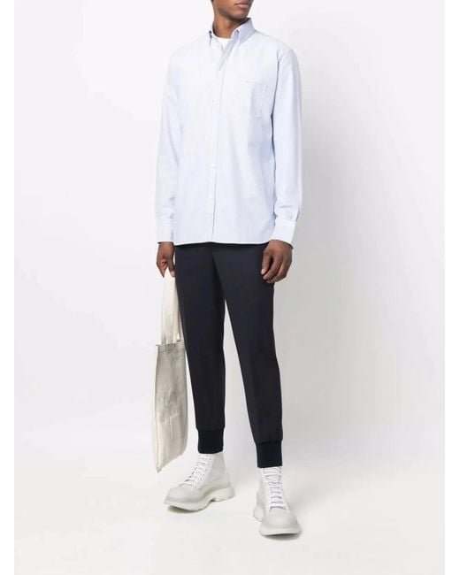 Golden Goose Deluxe Brand White Striped Shirt for men