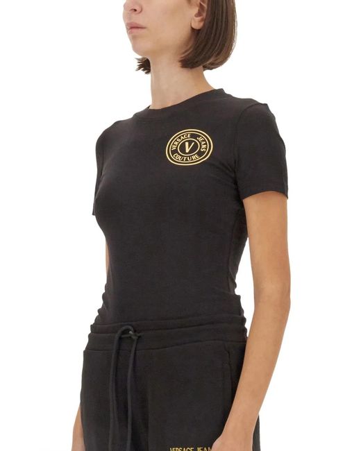 Versace Jeans Couture Black T-Shirt With Logo