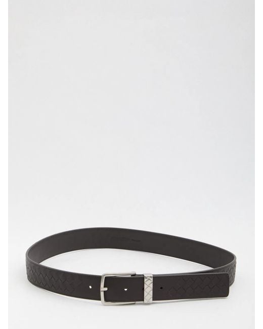 Bottega Veneta White Intreccio Loop Belt for men
