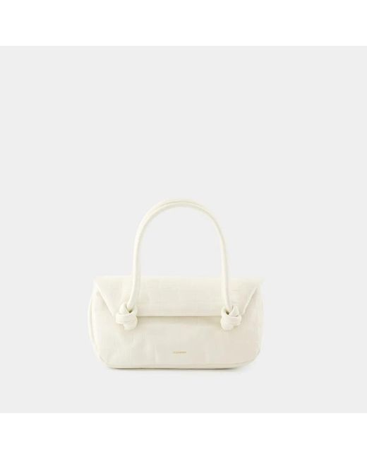 Jil Sander White Knot Sm Shoulder Bag