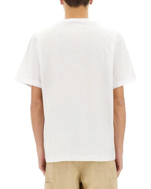 Lacoste White Cotton Tshirt for men