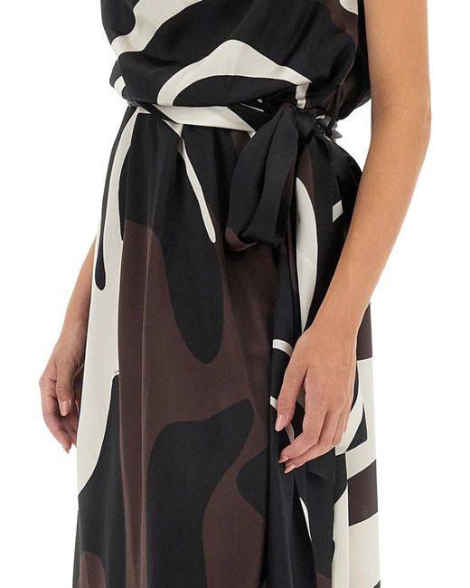 Kiton Black Dress With Print