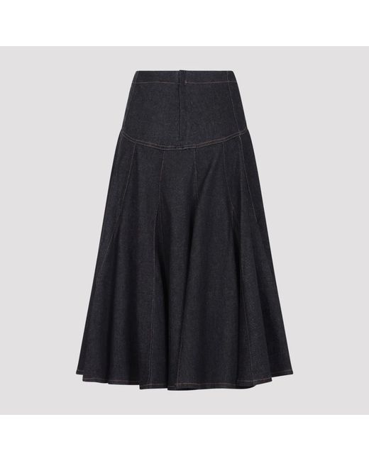 Jacquemus Blue La Jupe De-Nimes Lavoir Cotton Midi Skirt