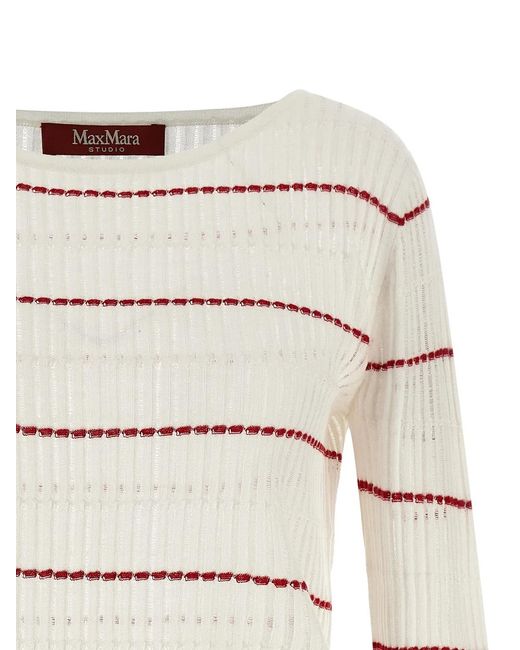 Max Mara White 'Stepdone' Sweater