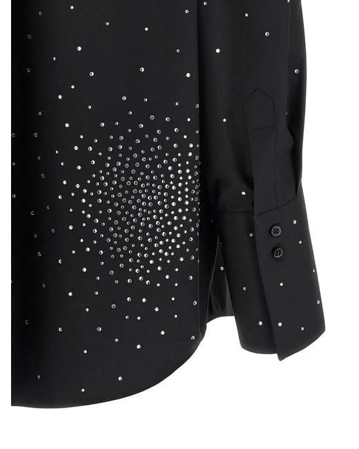 GIUSEPPE DI MORABITO Black Rhinestone Shirt
