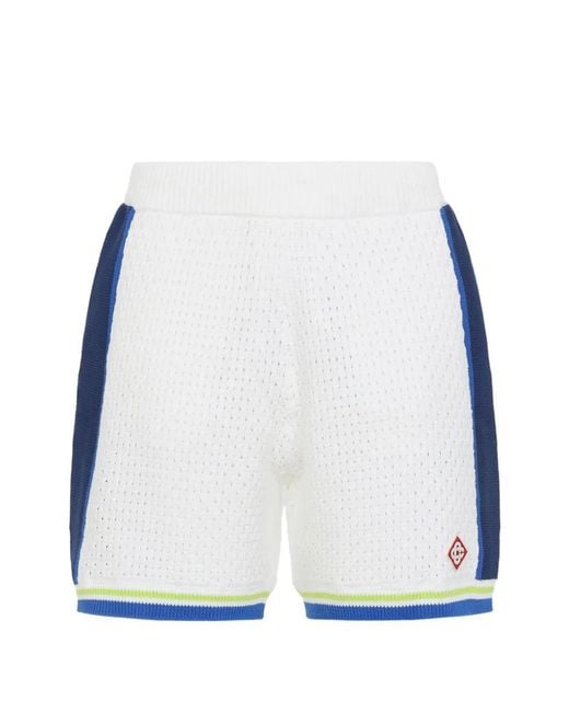 Casablanca Blue Stripe Logo Shorts for men