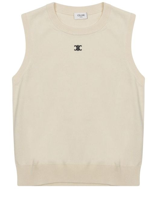 Céline Natural Gilet Con Logo