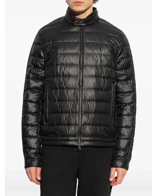 Moncler Black Jacobus Biker Jacket for men