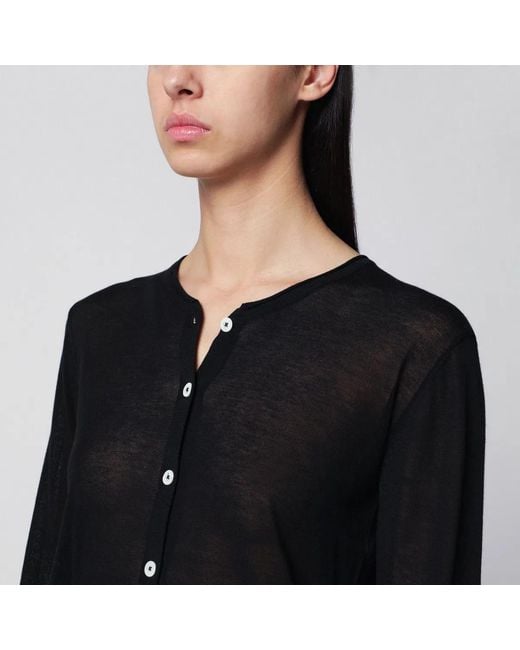 DUNST Black Cottonblend Cardigan