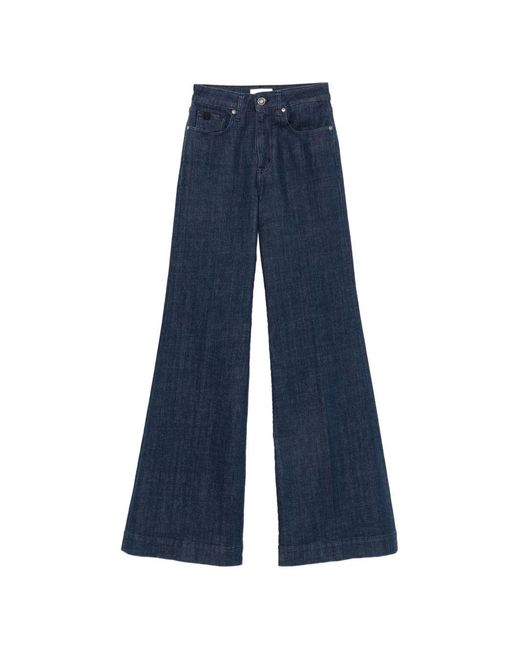 Jacob Cohen Blue Wide-Leg Denim Jeans