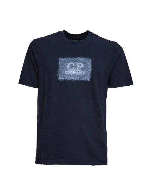 C P Company Blue C.P.Company Cotton T-Shirt for men