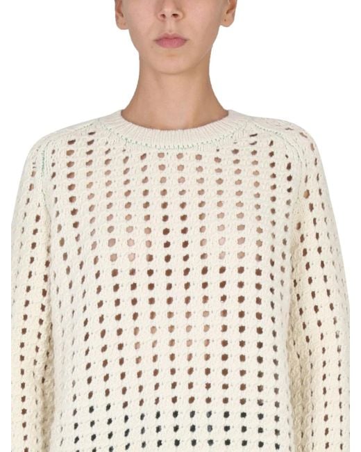 Bottega Veneta Natural Maglia Traforata