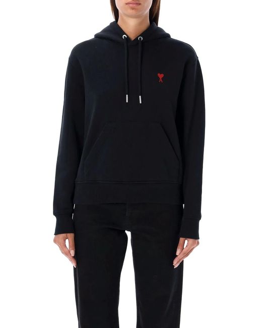 AMI Blue Ami De Cœur Cotton Hoodie for men