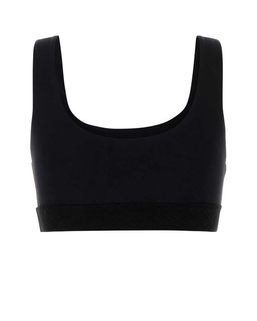 Burberry Black Stretch Nylon Crop-Top