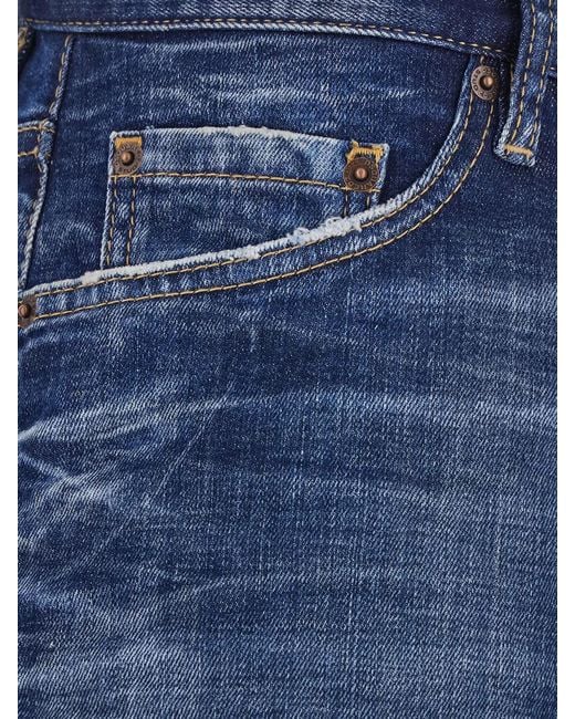 DSquared² Blue Shorts Cotton Elastane Pants for men