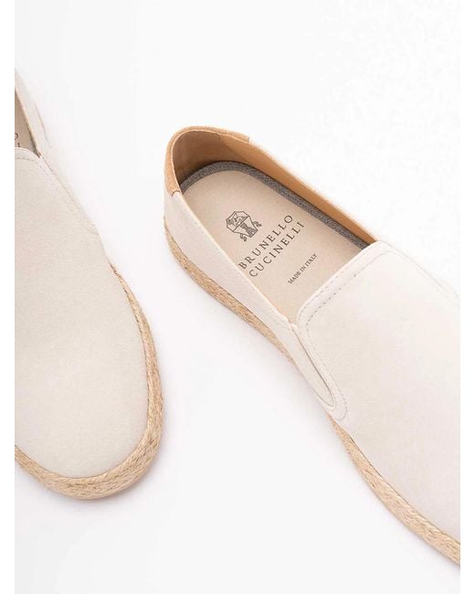 Brunello Cucinelli White Modacrylic Espadrilles for men