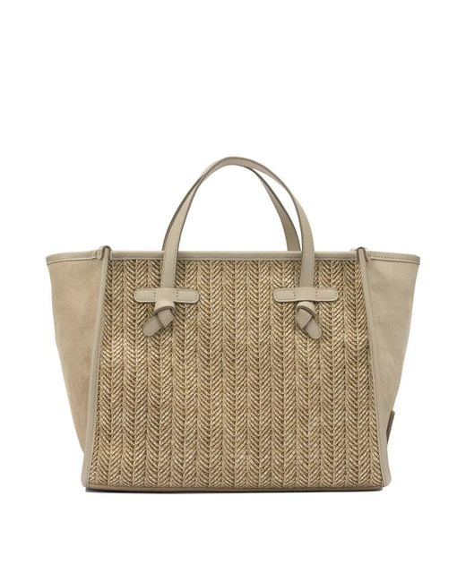 Gianni Chiarini Natural Fabric Leather Bag