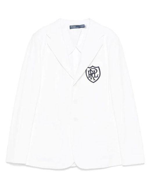 Polo Ralph Lauren White Crst Kn Blazer