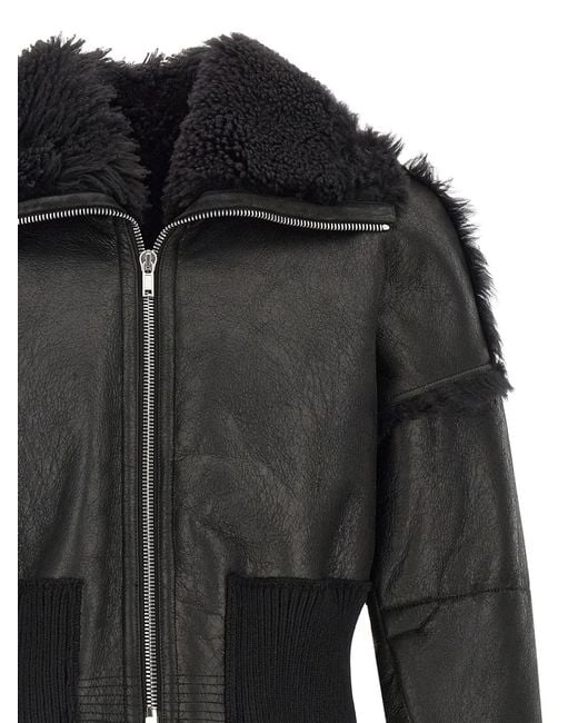 Rick Owens Black 'Flight Jkt Cropped' Bomber Jacket for men