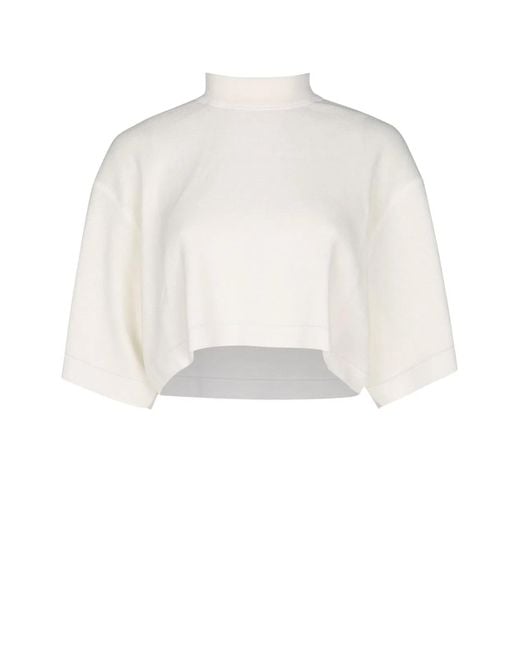 Alaïa White Alaia Crop Top Ss