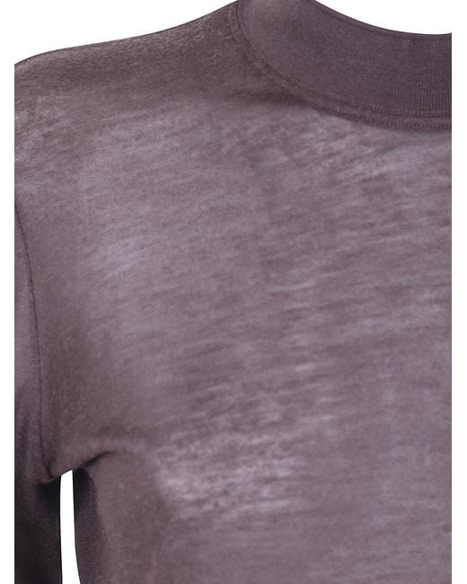 Filippa K Purple Lyocell Cashmere Mock Neck Top