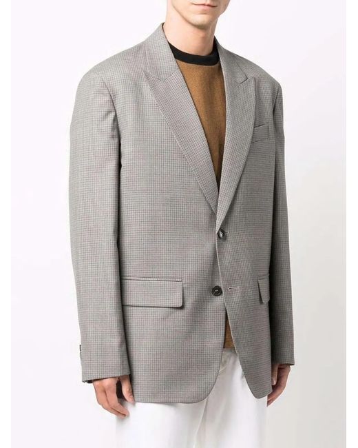Valentino Gray Giacca M Petto Foderata for men