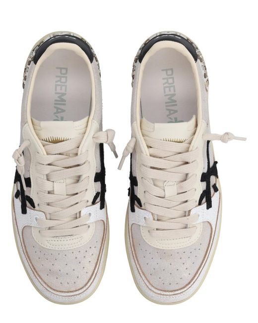 Premiata White Sneaker "Bsktclad"