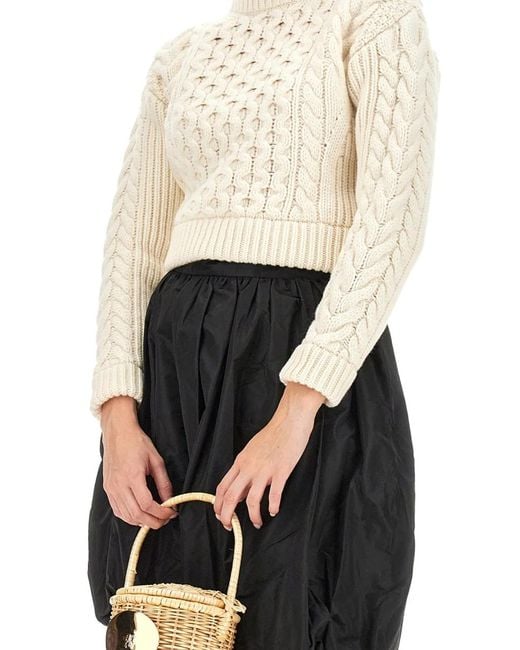 Patou White Woven Sweater