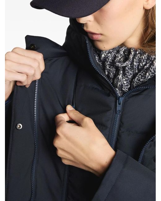 Fay Blue Dark Nylon Hooded Jacket