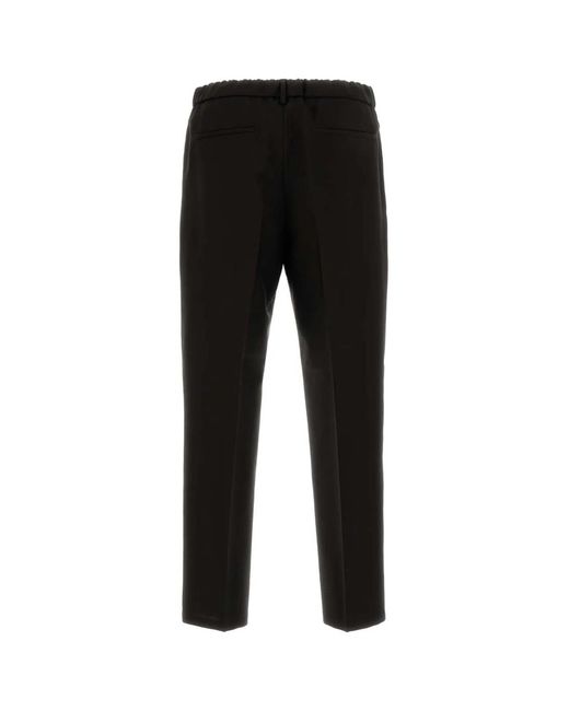 Jil Sander Black Dark Wool Pant for men