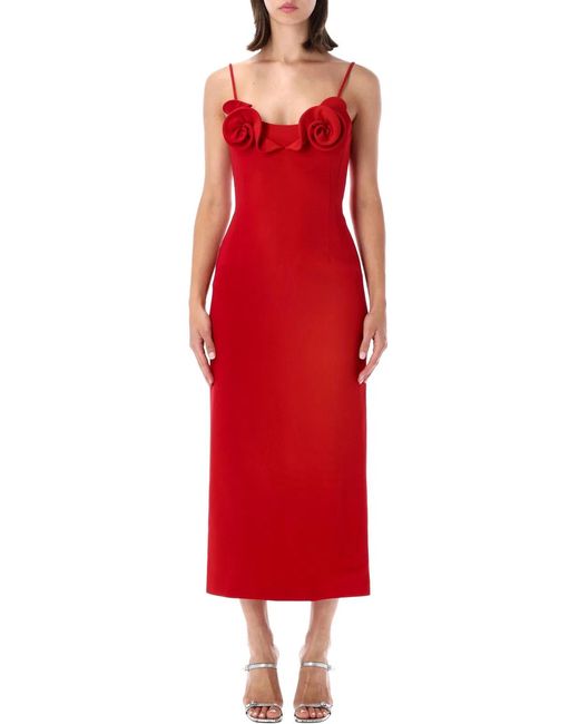Magda Butrym Red Rose Dress