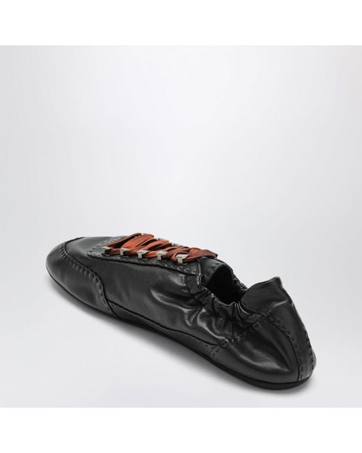 Prada Black Collapse Sneakers With Hooks for men