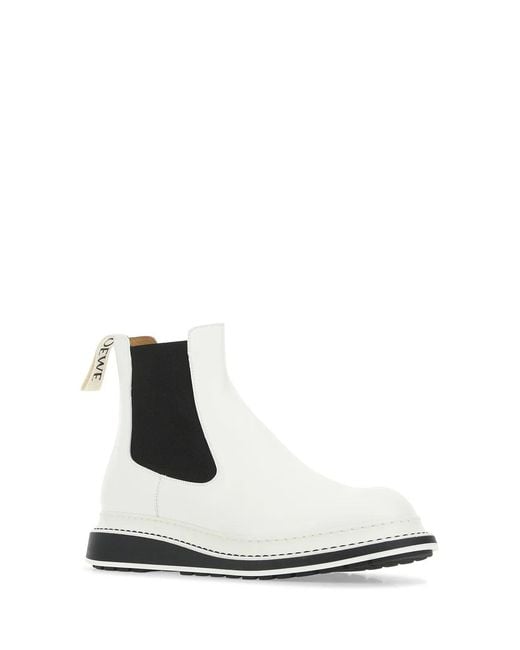 Loewe White Stivali for men