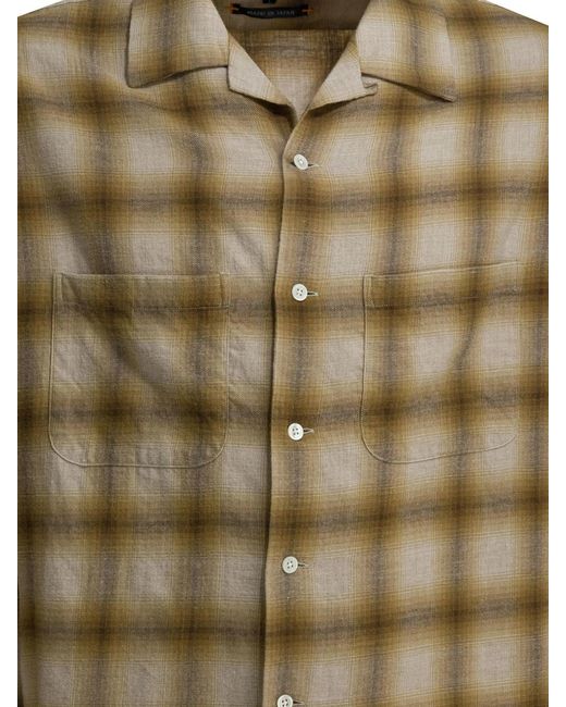 Beams Plus Green Cotton Wool Shirt for men