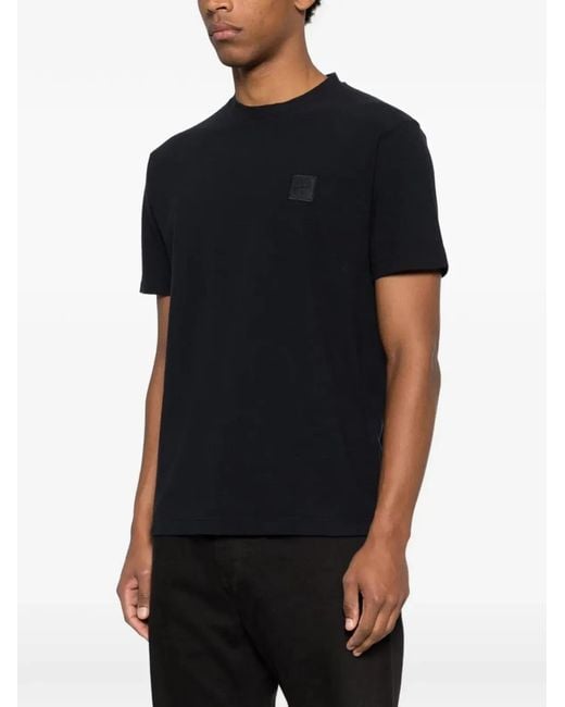 Stone Island Black Logo T-Shirt for men