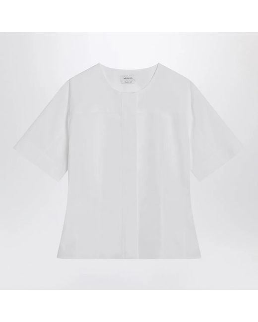 McQueen White Corset Shirt