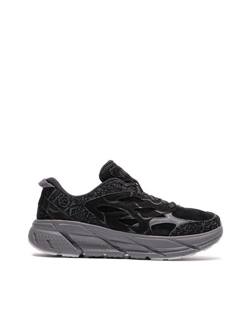 Hoka One One Black Clifton L Suede Tp Sneakers for men
