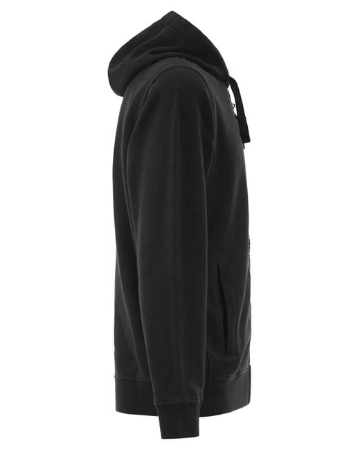 Stone Island Black Regular Fit Hooded Sweatshirt for men